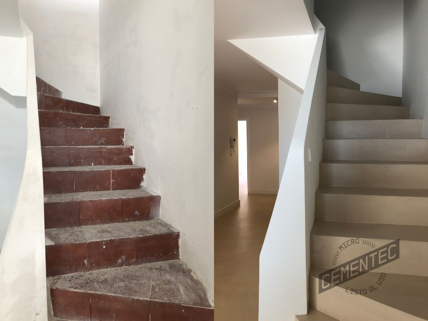 problemas-microcemento-escaleras-antes-y-despues escaleras antes y después para analizar los problemas microcemento junto a CEMENTEC
