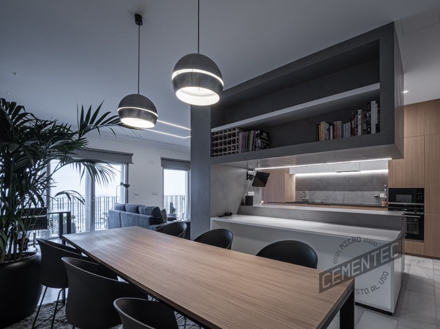 Trends in interior design 2025: open spaces in the kitchen-living room to promote spaciousness and interaction in the home.
